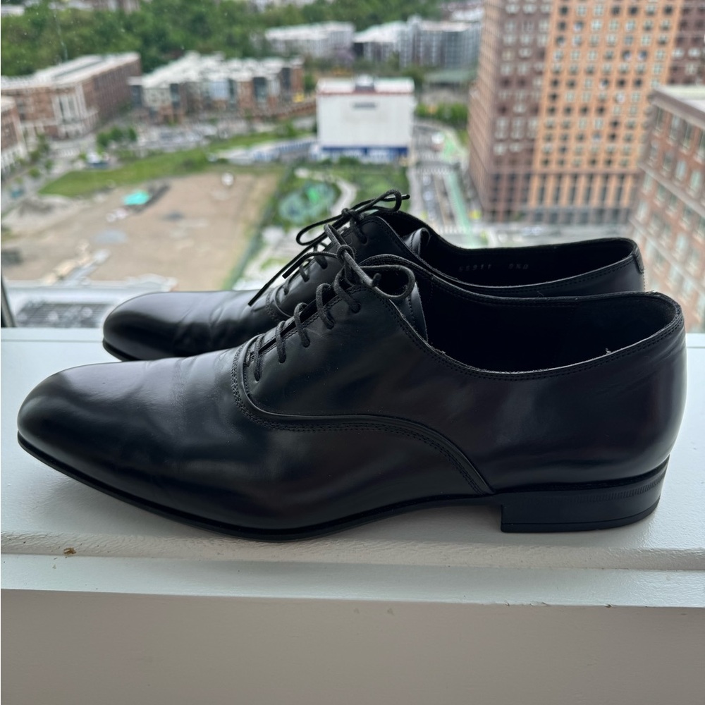 Salvatore Ferragamo Black Men’s Two Tone Derby Shoes